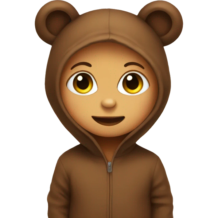 Baby in bear suit emoji