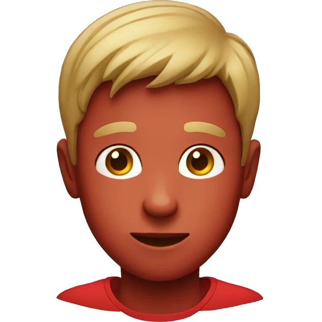 Boy having a big nose and a red shirt  emoji