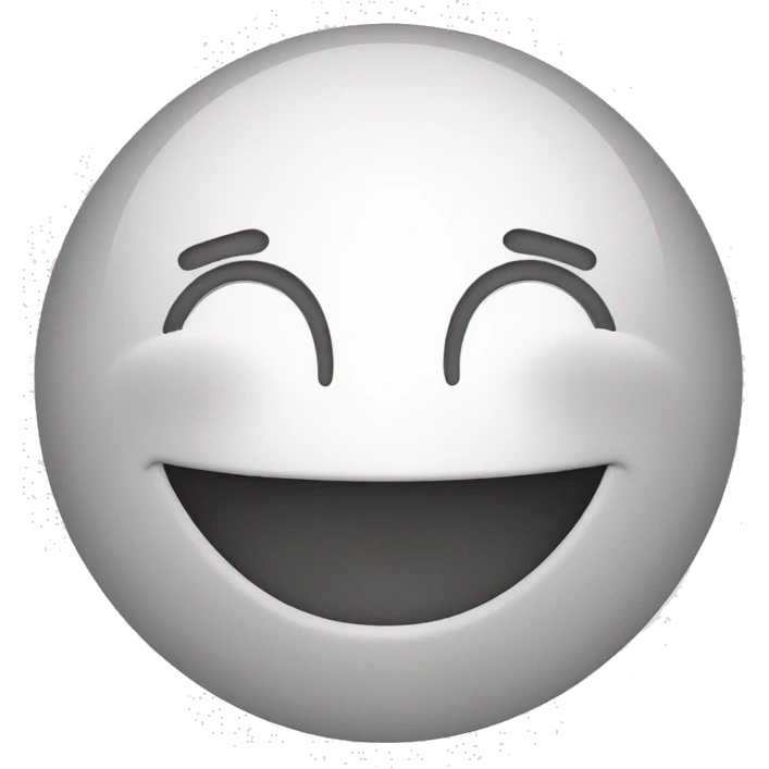 Monochrome smile face emoji