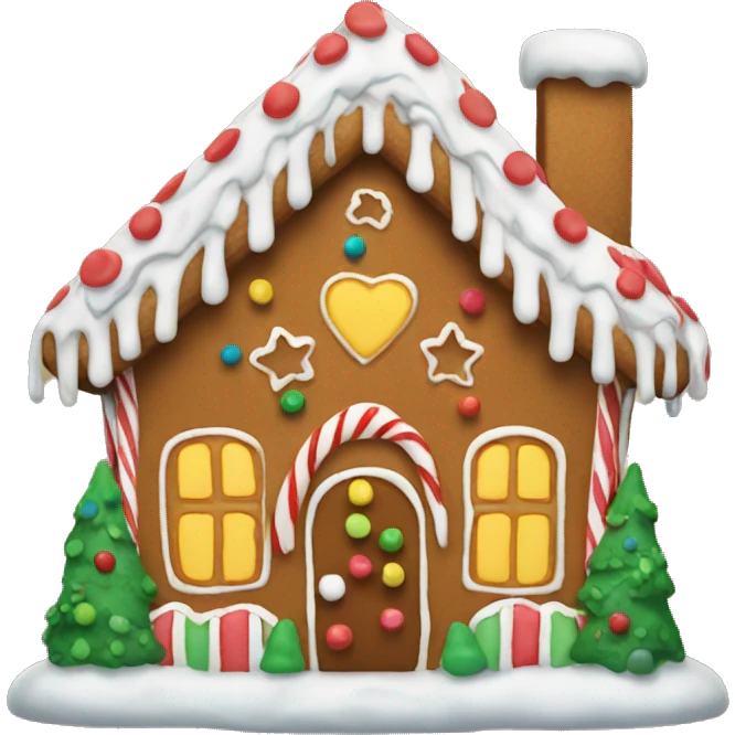 gingerbread house emoji
