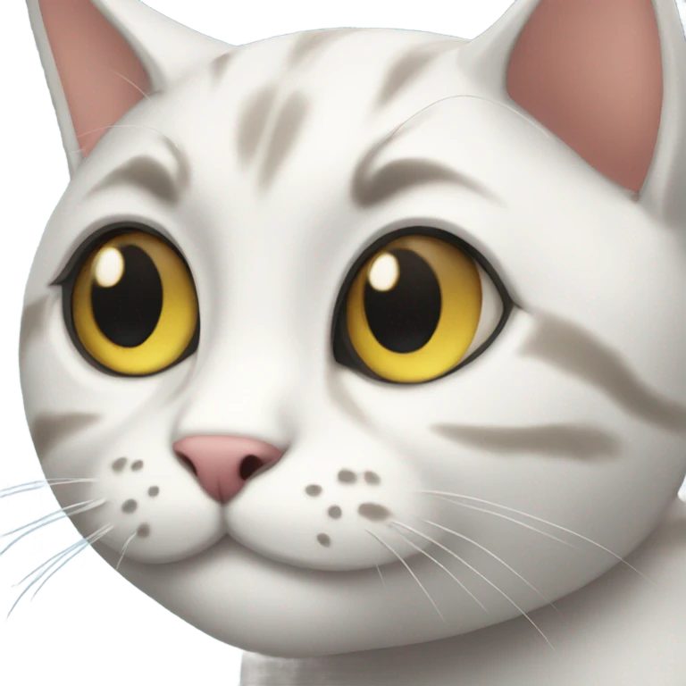 a cat with creepy smile emoji