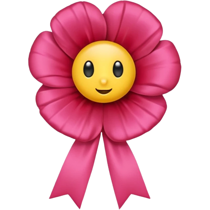 cute poppy with bow emoji