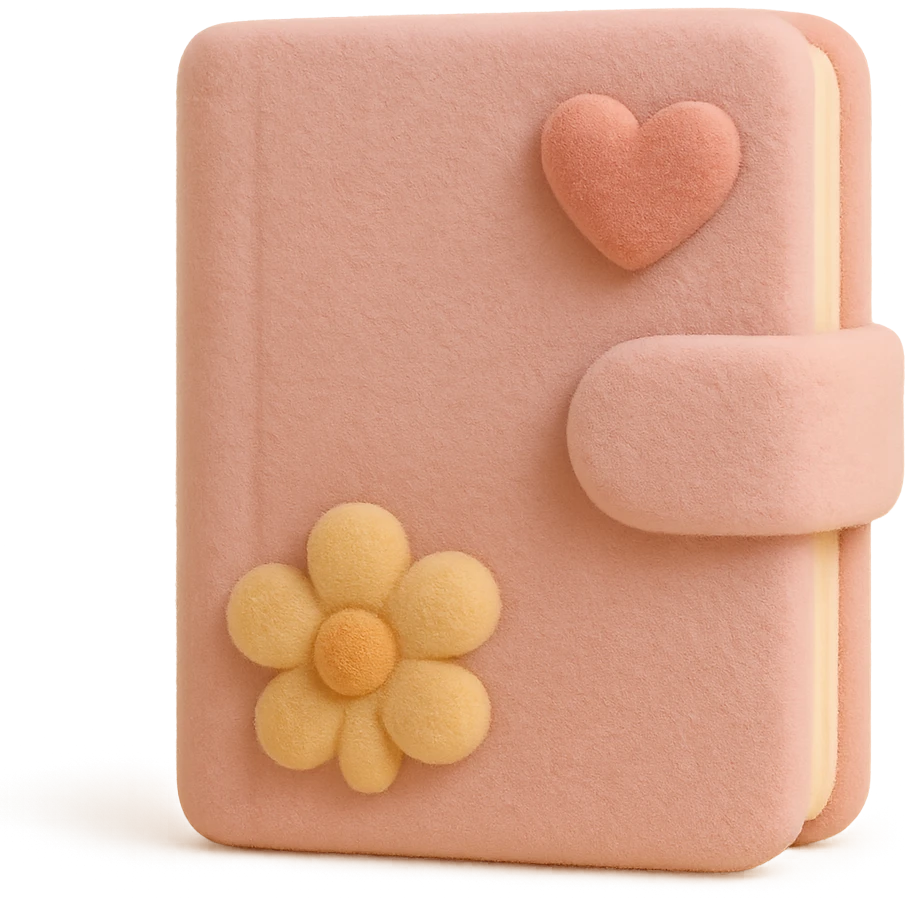 a pink diary emoji