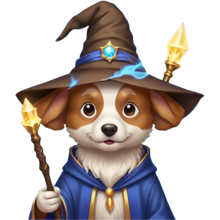 Dog wizard emoji