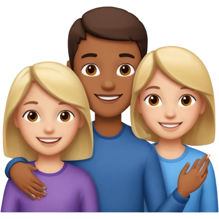 2 girls and a boy emoji