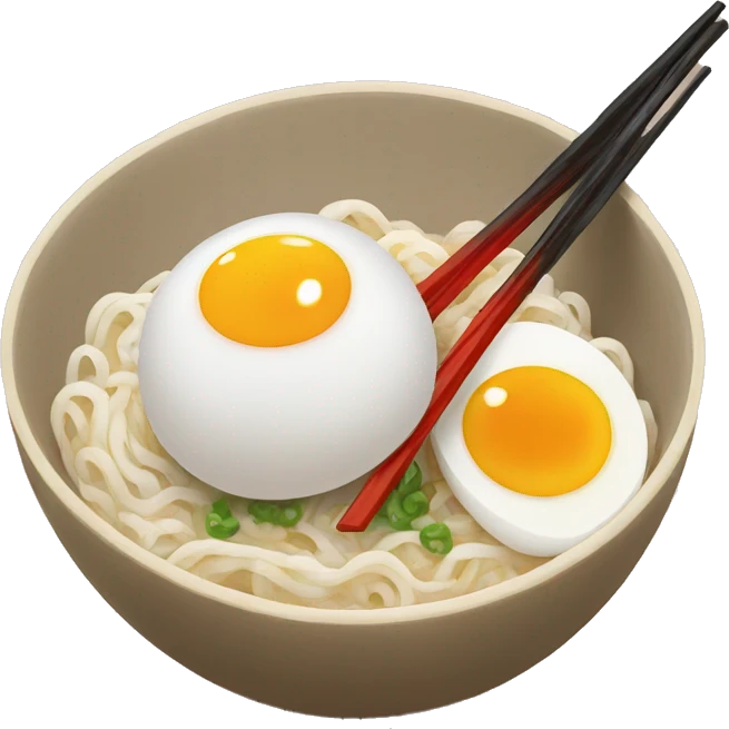 Pigeon egg in ramen emoji