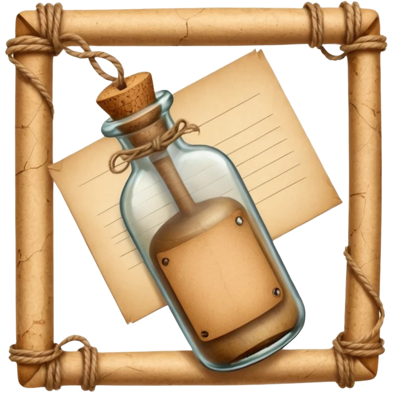 Message letter in Bottle emoji