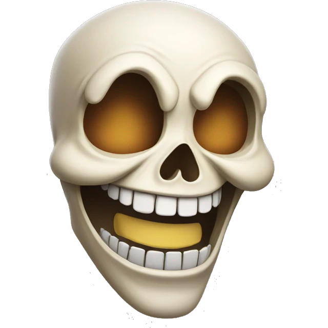 Laughing skull face emoji
