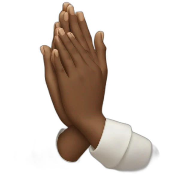 Person praying with lifted hands emoji