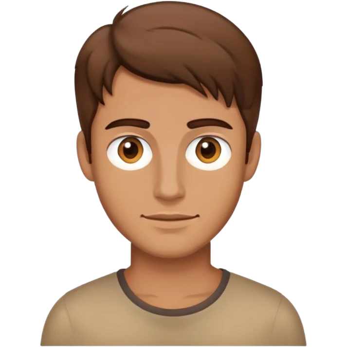 man with brown hair emoji