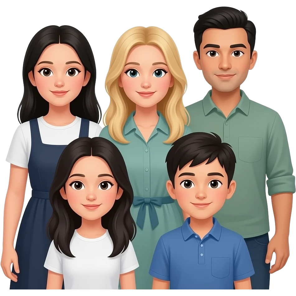 2 sister black hair 20 yrs old 1 sister blonde hair 25 years old 1 brothers black hair turkish 24 years old 1 brother 13 years old black hair emoji