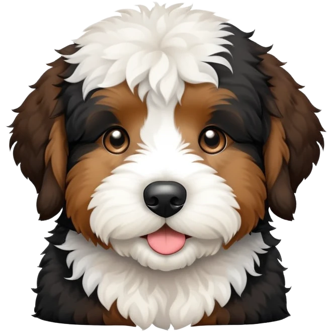 Bernedoodle Puppy dog emoji