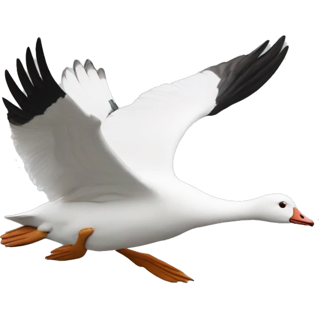 Snow goose flying emoji