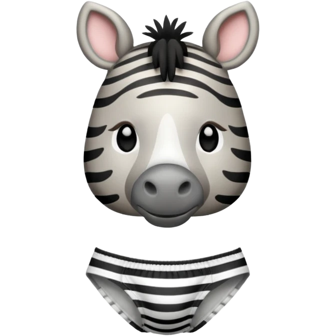  zebra in underwear emoji
