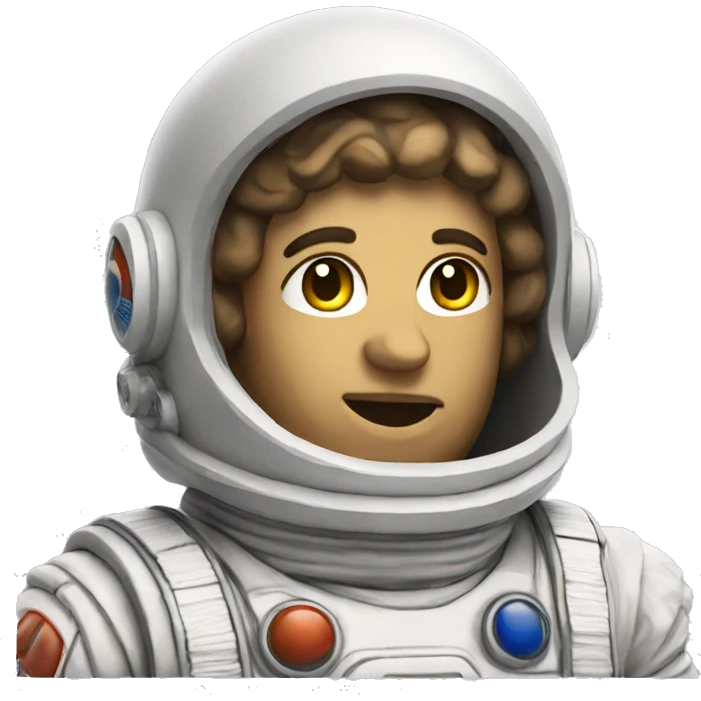Greek statue of an astronaut emoji