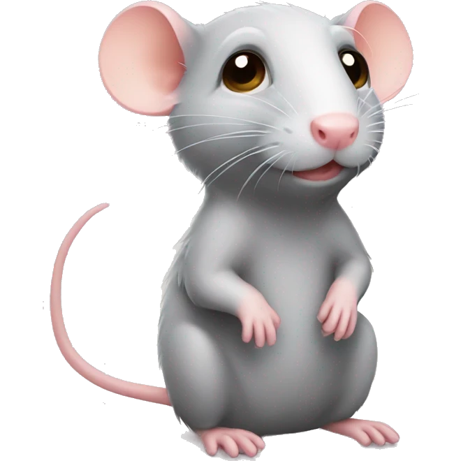 Warm pastel rat emoji