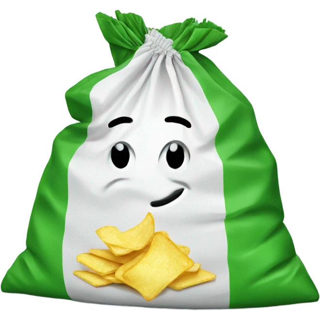 Green lays bag of chips emoji