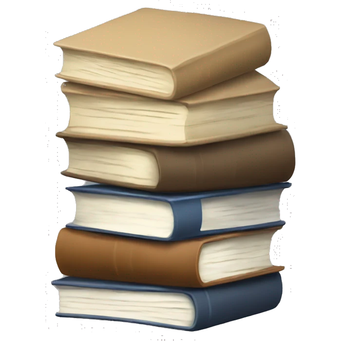 neutral stack of books emoji