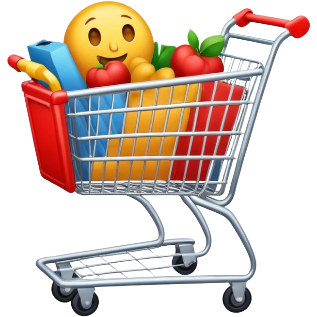 talking shopping trolley emoji