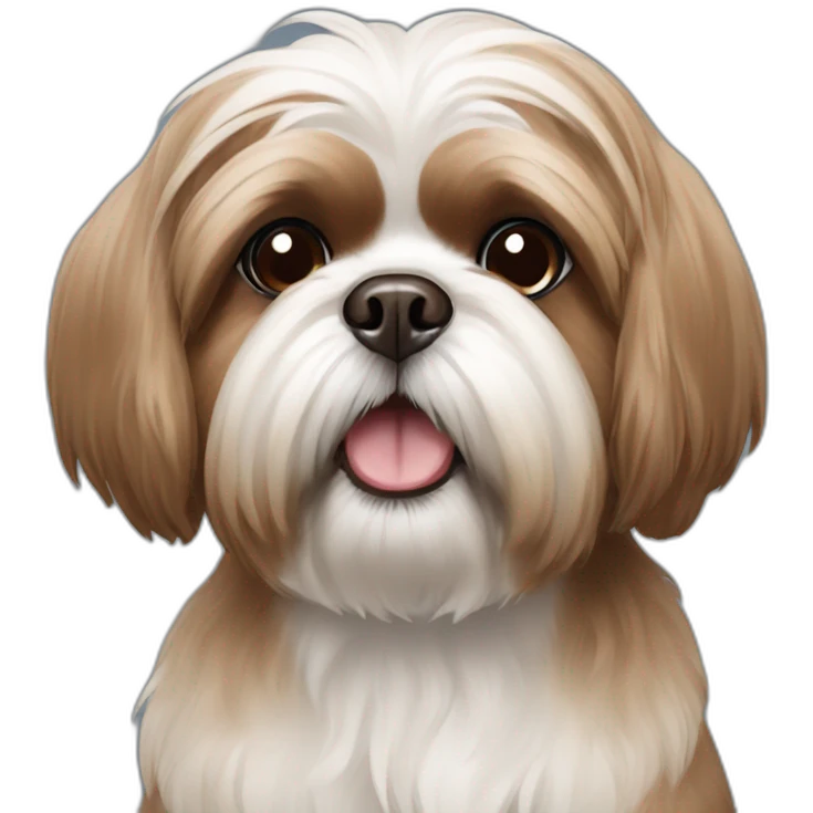 brown shih-tzu dog emoji