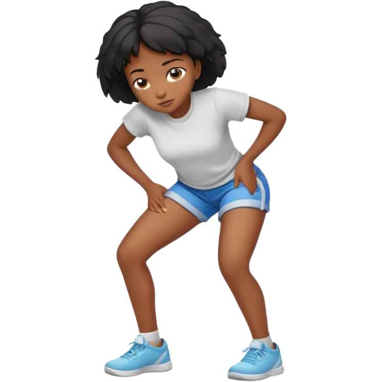 Black girl bending over emoji