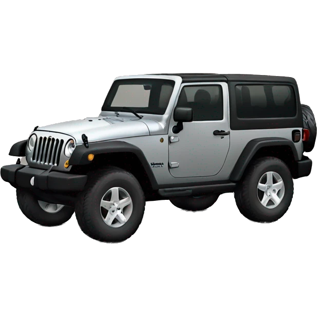 Black jeep wrangler 4 door hard top emoji