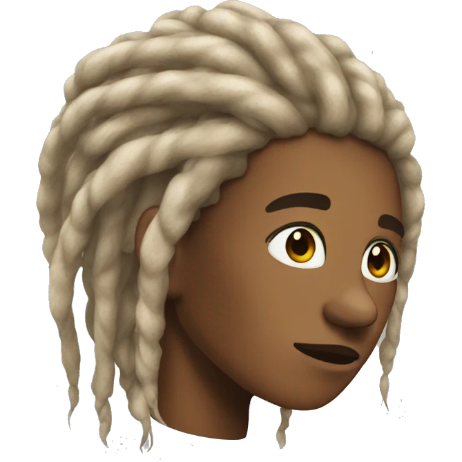 Brownskin dread head emoji