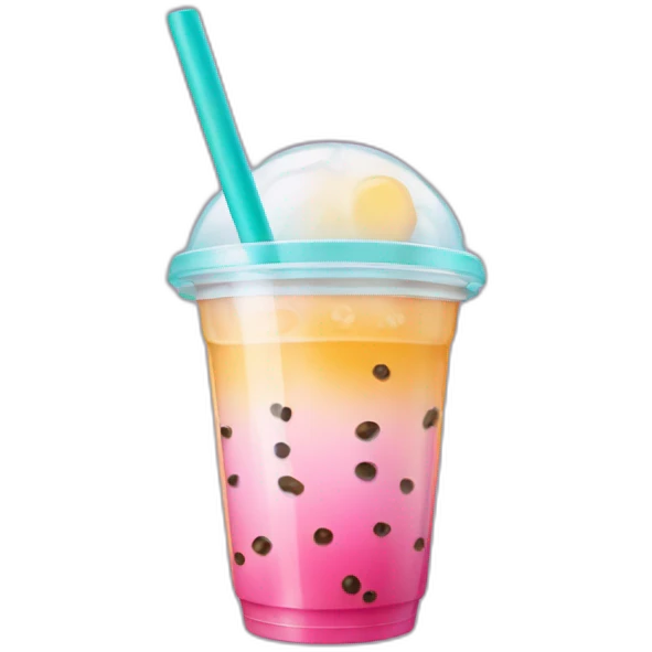 colorful bubble tea emoji