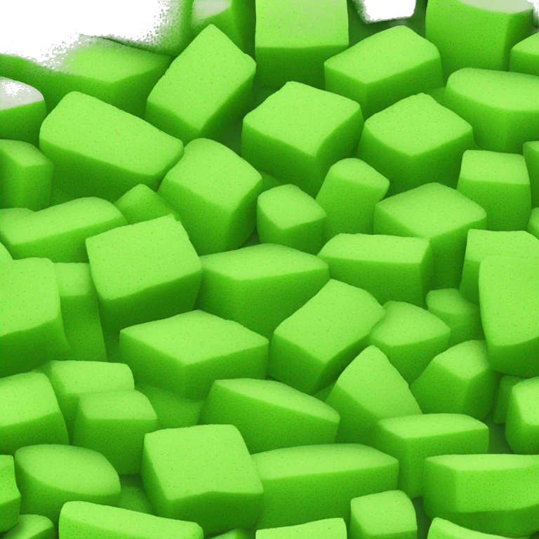 green flat square dish sponge emoji