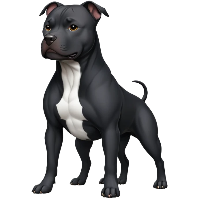 black pitbull dog emoji