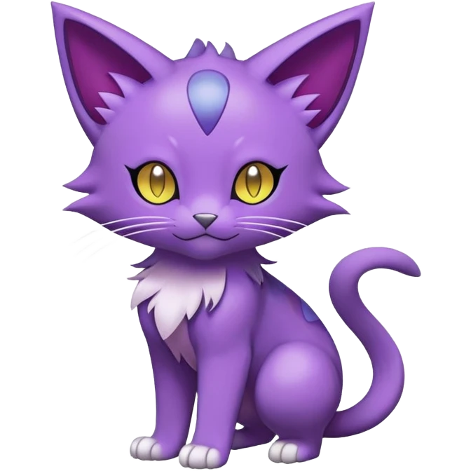 Purrloin-Delcatty-Pokémon-Fakémon-hybrid-creature (full body) emoji