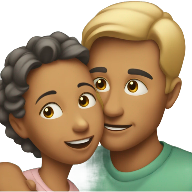 Son kissing mom emoji