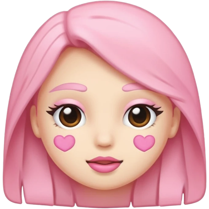 Soft pembe tarzında pembe pastel renginde ifadeler emoji