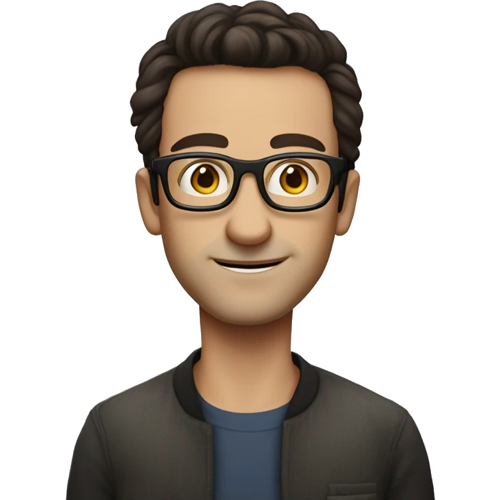 harry joseph sonneborn no mustache dark short hair big nose small eyes glasses emoji