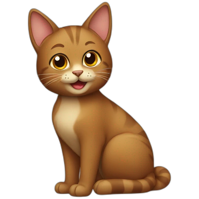 Brown cat emoji