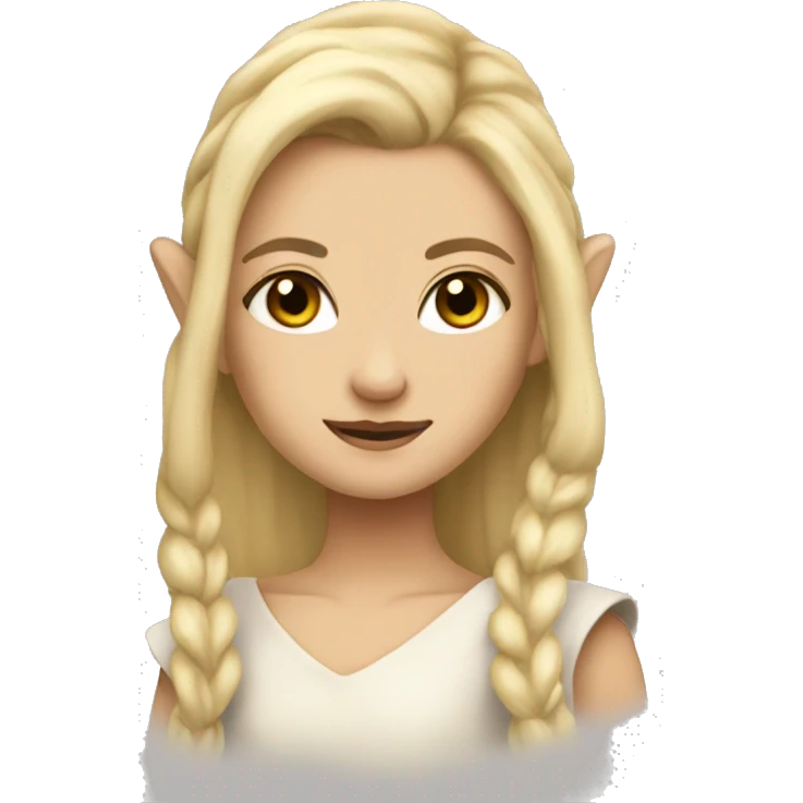 Fae with blonde hair and pointed ears fife emoji