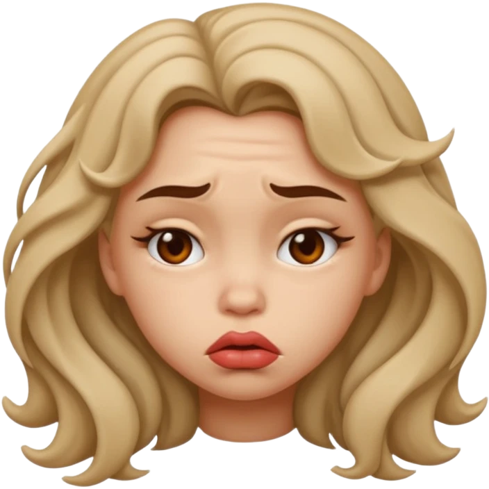 a girl with stink face emoji
