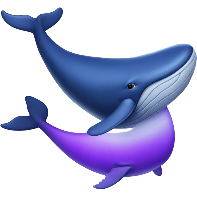 Blue whale purple emoji