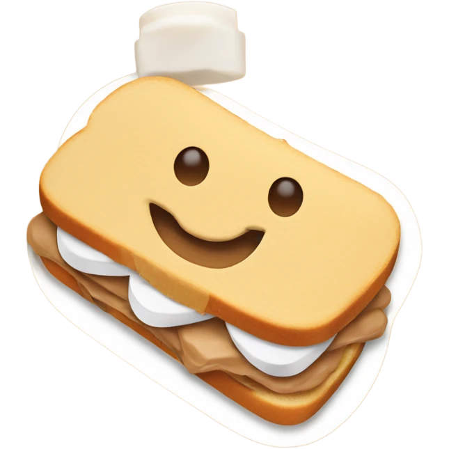 sandwich with peanut butter and marshmallow fluff emoji