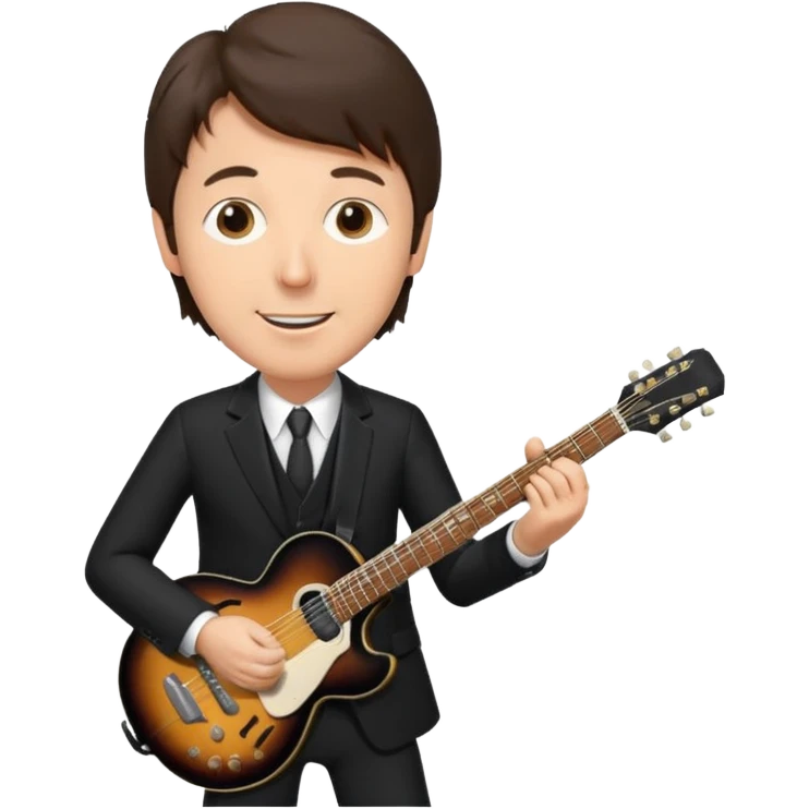 Paul McCartney playing guitar black suit emoji