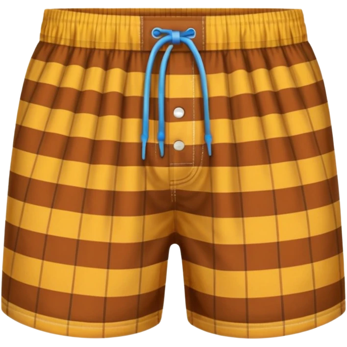 Brown checkered boxer shorts emoji