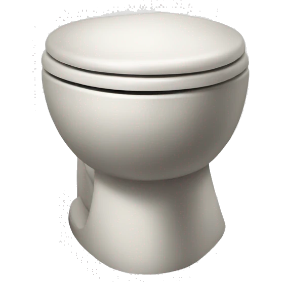 Evil toilet emoji
