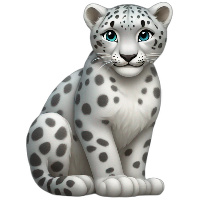showing the heart with the paws of a snow leopard emoji