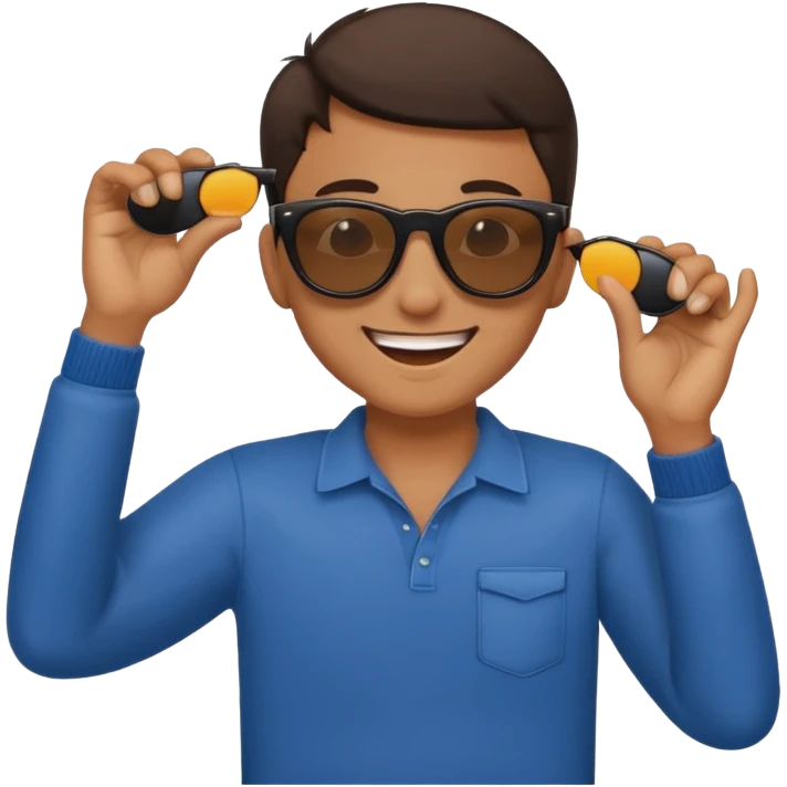 😎 make emoji like this but pull the gogolles emoji