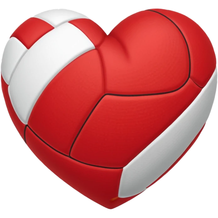 Natación  y voley en un corazón de color  emoji
