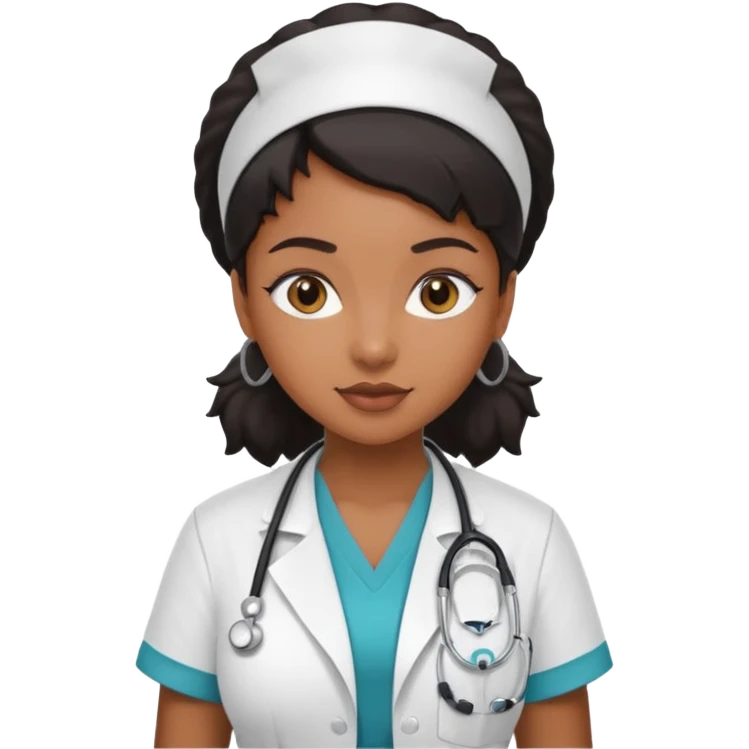 Black girl baddie nurse emoji
