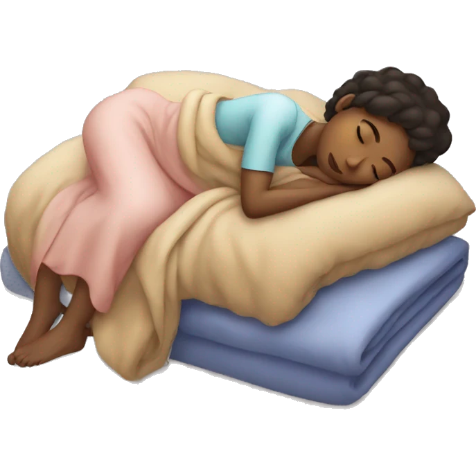 A girl sleeping cozy emoji