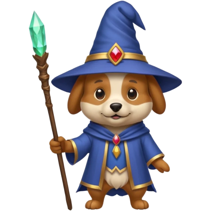 Dog wizard emoji