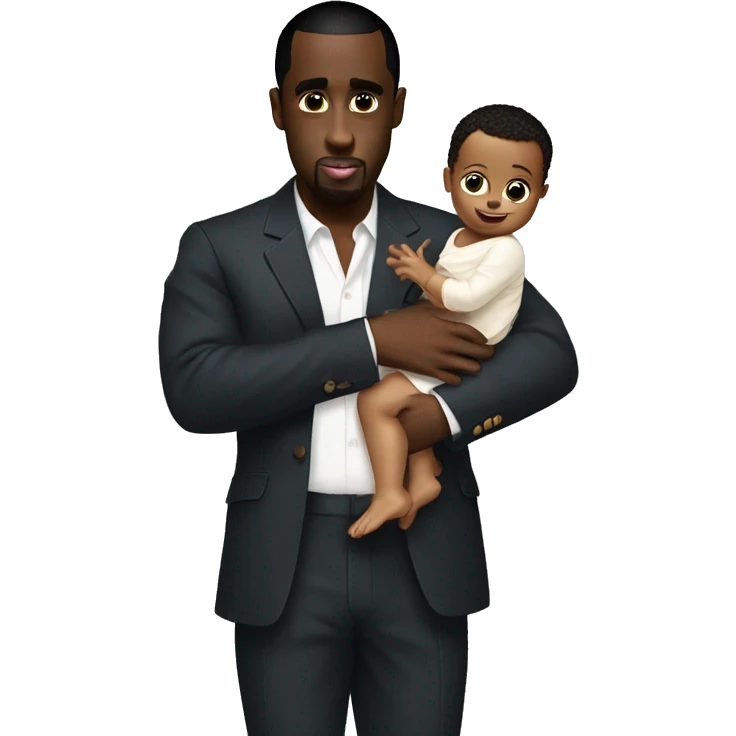 p diddy holding a baby emoji