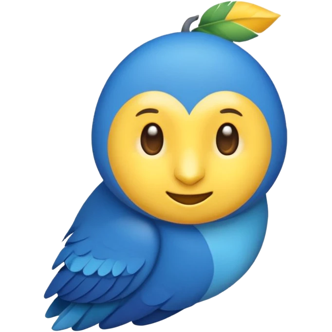 Um emoji de arara azul emoji